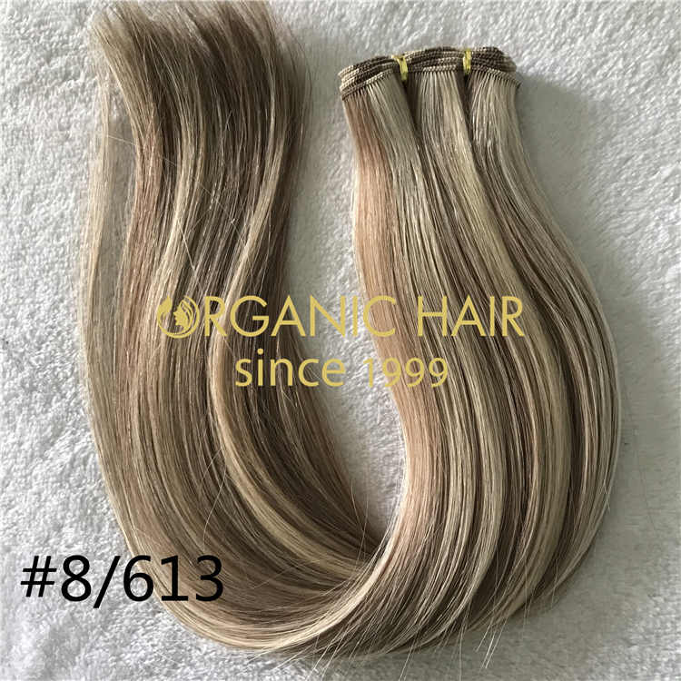 Popular hand tied weft extensions with wholesale price H316